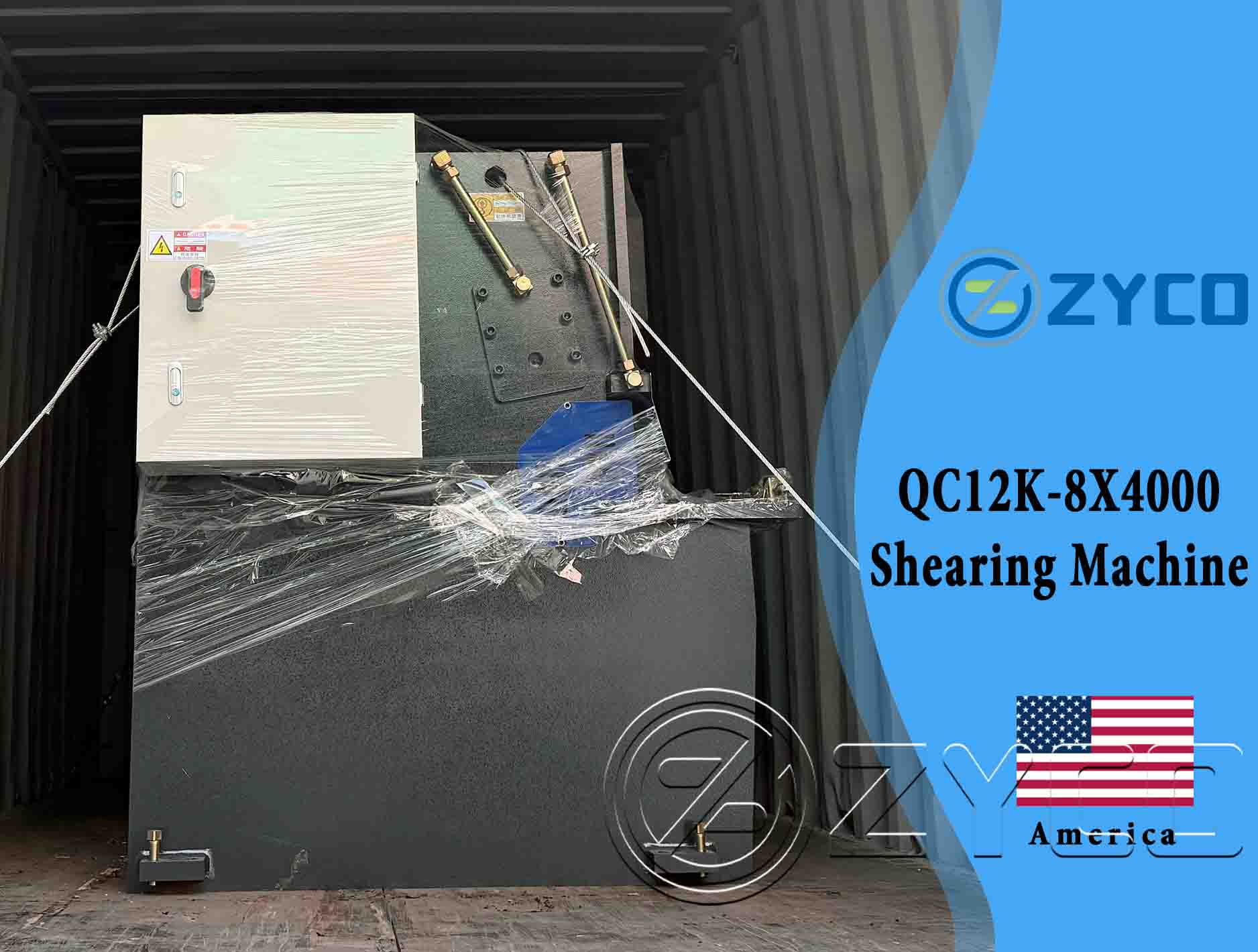 America-QC12K 8X4000 Hydraulische Schermaschine für Kohlenstoffstahlplatten
