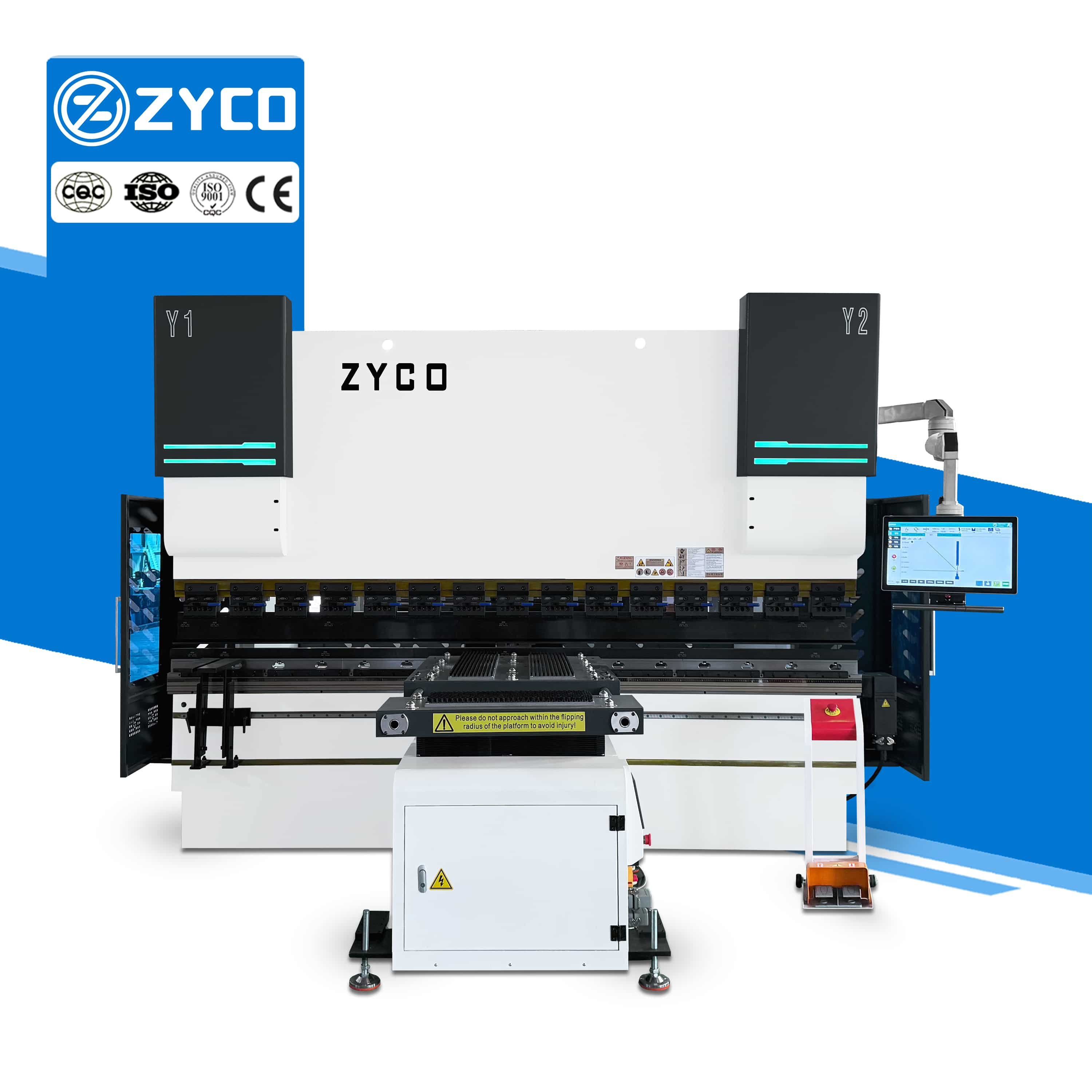 Hochwertige elektrohydraulische Abkantpresse ZYCO ET18, hochpräzise, ​​8+1-achsig, zu verkaufen